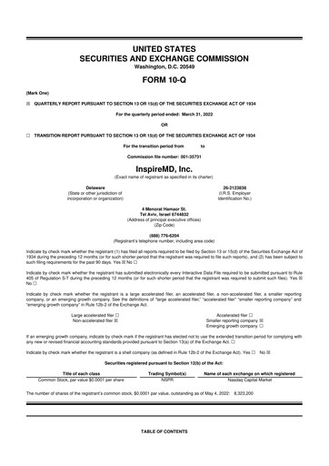 Thumbnail InspireMD 10-Q Quarterly Report FY2022 