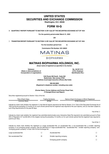 Thumbnail Matinas BioPharma 10-Q Quarterly Report FY2022 