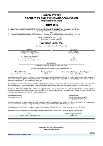 Thumbnail ProPhase Labs 10-Q Quarterly Report FY2022 
