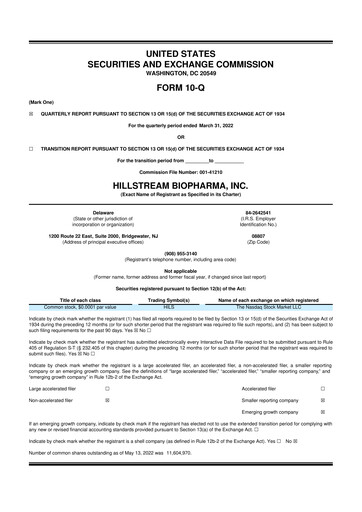 Vorschaubild Tharimmune 10-Q Quartalsbericht 2022 