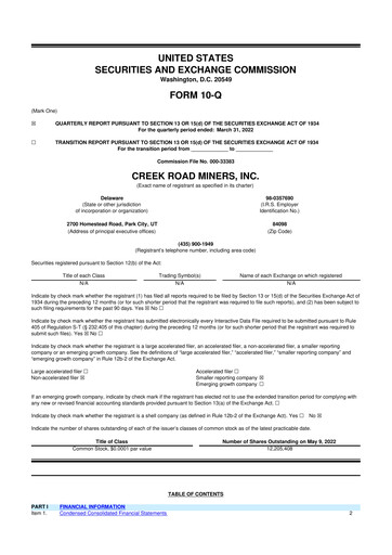 Thumbnail Prairie Operating 10-Q Quarterly Report FY2022 