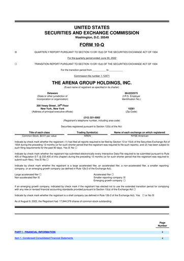 Thumbnail The Arena Group 10-Q Quarterly Report FY2022 