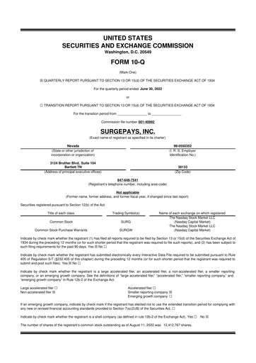 Vorschaubild SurgePays 10-Q Quartalsbericht 2022 
