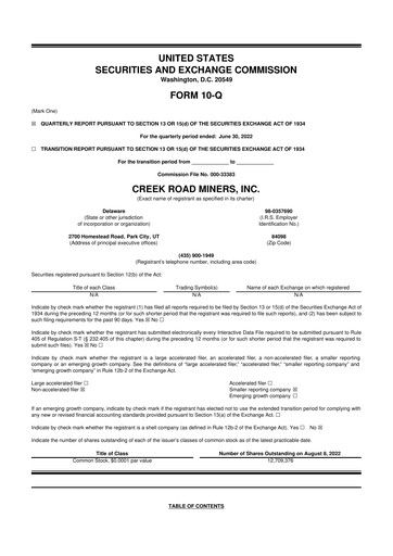 Thumbnail Prairie Operating 10-Q Quarterly Report FY2022 