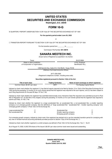 Thumbnail Sanara MedTech 10-Q Quarterly Report FY 