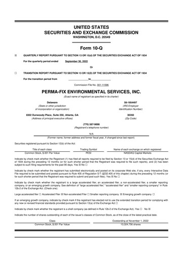 Thumbnail Perma-Fix Environmental Services 10-Q Quarterly Report FY2022 