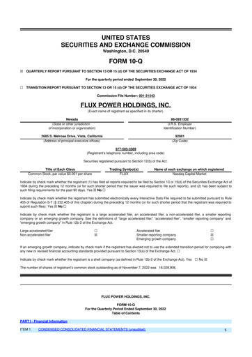 Thumbnail Flux Power 10-Q Quarterly Report FY2023 