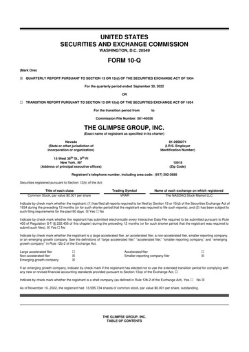 Thumbnail The Glimpse Group 10-Q Quarterly Report FY2023 