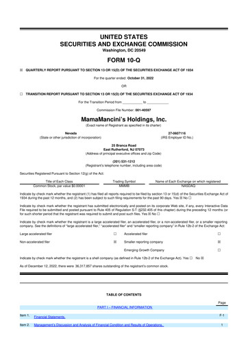 Thumbnail Mama's Creations 10-Q Quarterly Report FY2023 