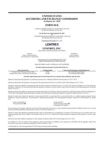 Thumbnail Cemtrex 10-K Annual Report 2022