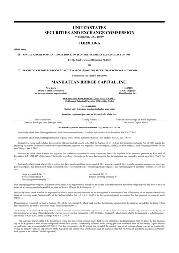 Thumbnail Manhattan Bridge Capital
 10-K Annual Report 2022