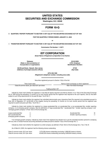Thumbnail IDT Corporation
 10-Q Quarterly Report FY2023 