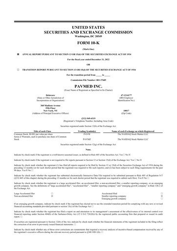 Miniature PAVmed
 10-K Rapport annuel 2022