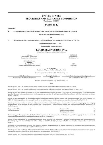 Thumbnail Lucid Diagnostics 10-K Annual Report 2022