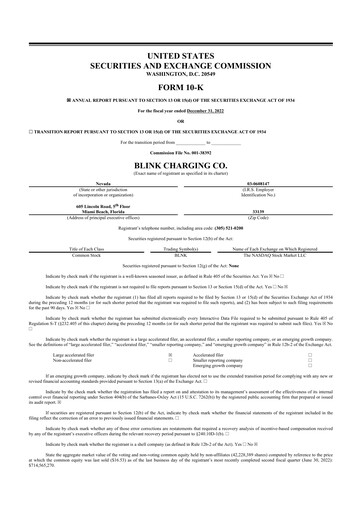 Vorschaubild Blink Charging
 10-K Jahresbericht 2022
