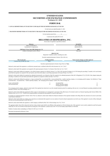 Thumbnail Tharimmune 10-K Annual Report 2022