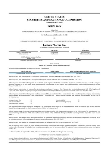 Thumbnail Lantern Pharma 10-K Annual Report 2022