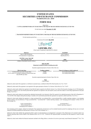 Thumbnail LifeMD 10-K Annual Report 2022