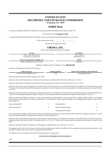 Thumbnail VirTra 10-K Annual Report 2022