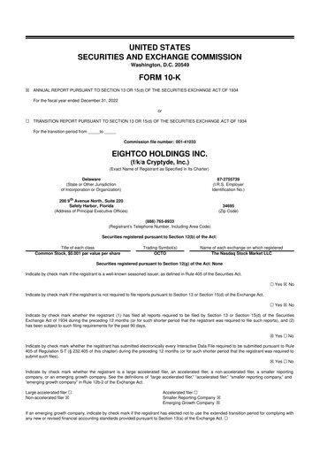 Thumbnail Eightco Holdings 10-K Annual Report 2022