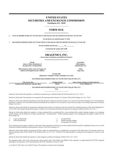 Vorschaubild Oragenics 10-K Jahresbericht 2022