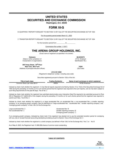 Thumbnail The Arena Group 10-Q Quarterly Report FY2023 