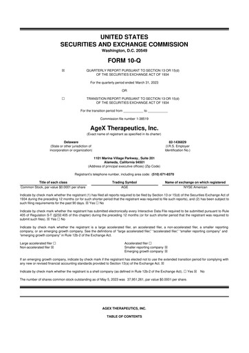 Thumbnail Serina Therapeutics 10-Q Quarterly Report FY2023 