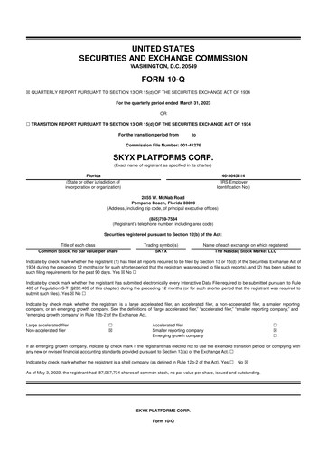 Thumbnail SKYX Platforms 10-Q Quarterly Report FY2023 
