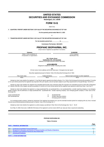 Thumbnail Propanc Biopharma 10-Q Quarterly Report FY 