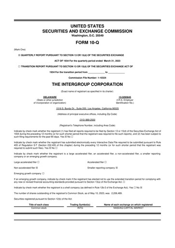 Thumbnail The InterGroup Corporation 10-Q Quarterly Report FY2023 