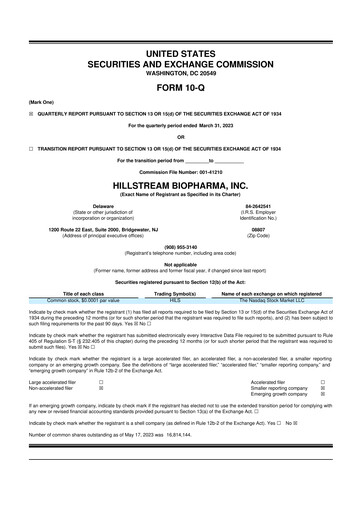 Vorschaubild Tharimmune 10-Q Quartalsbericht 2023 