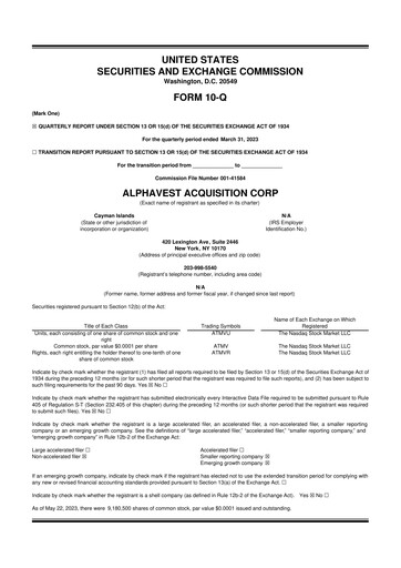 Miniature AMC Robotics Corporation 10-Q Rapport trimestriel  