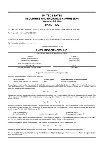Vorschaubild Anixa Biosciences 10-Q Quartalsbericht 2023 