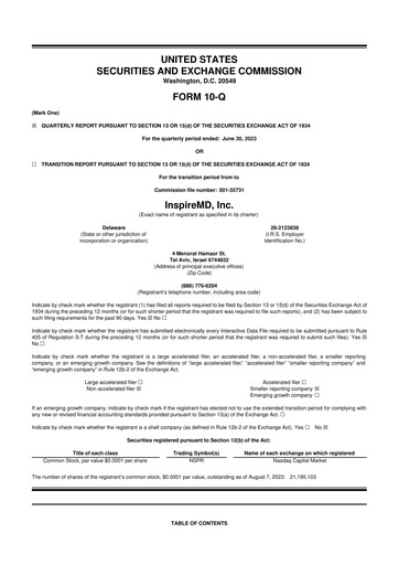 Thumbnail InspireMD 10-Q Quarterly Report FY2023 