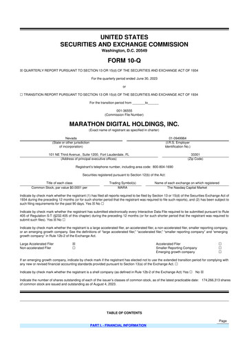 Thumbnail MARA Holdings
 10-Q Quarterly Report FY2023 