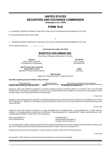 Thumbnail Eightco Holdings 10-Q Quarterly Report FY2023 