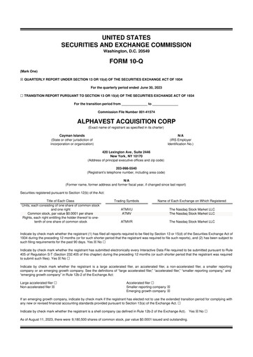 Miniature AMC Robotics Corporation 10-Q Rapport trimestriel  