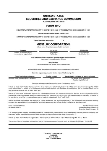 Thumbnail Genelux 10-Q Quarterly Report FY2023 