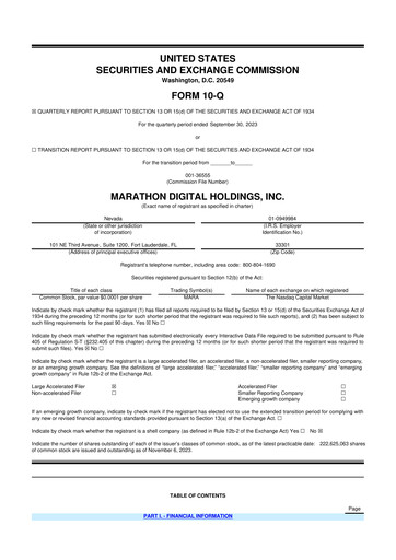 Thumbnail MARA Holdings
 10-Q Quarterly Report FY2023 