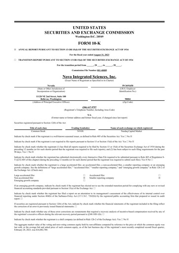 Thumbnail Novo Integrated Sciences 10-K Annual Report 2023