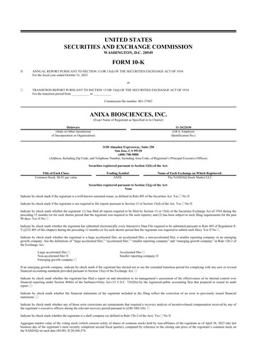 Thumbnail Anixa Biosciences 10-K Annual Report 2023