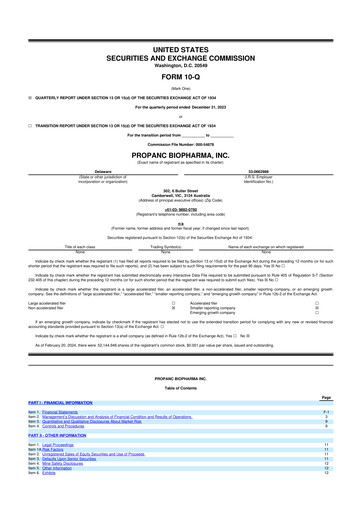 Thumbnail Propanc Biopharma 10-Q Quarterly Report FY2024 