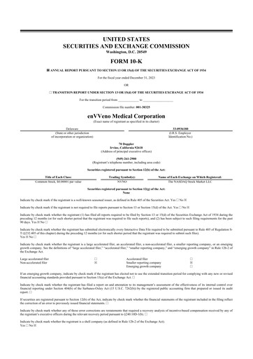 Thumbnail enVVeno Medical Corporation 10-K Annual Report 2023