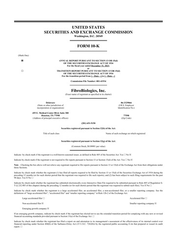 Thumbnail FibroBiologics 10-K Annual Report 2023