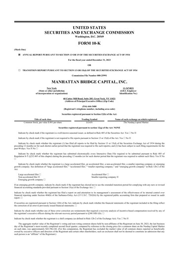 Thumbnail Manhattan Bridge Capital
 10-K Annual Report 2023