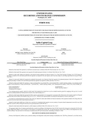 Thumbnail SuRo Capital 10-K Annual Report 2023