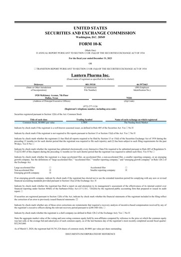 Thumbnail Lantern Pharma 10-K Annual Report 2023