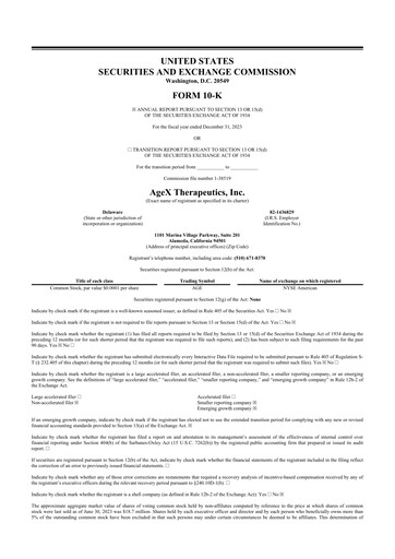 Vorschaubild Serina Therapeutics 10-K Jahresbericht 2023