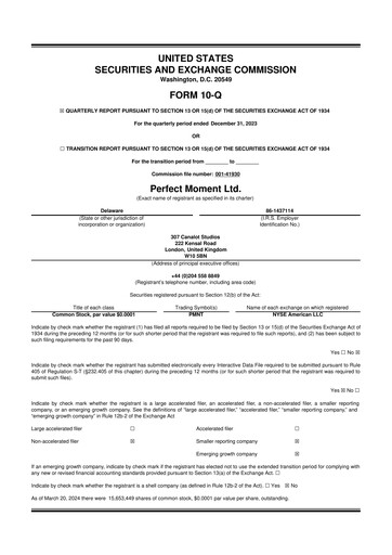 Thumbnail Perfect Moment 10-Q Quarterly Report FY2024 