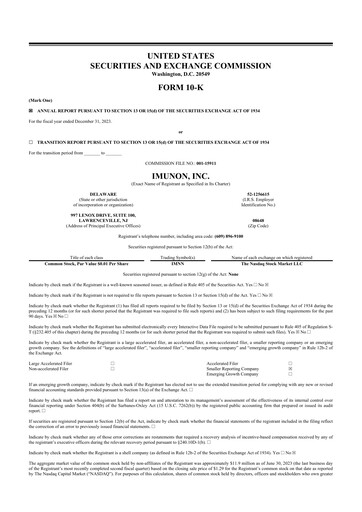 Vorschaubild Imunon 10-K Jahresbericht 2023